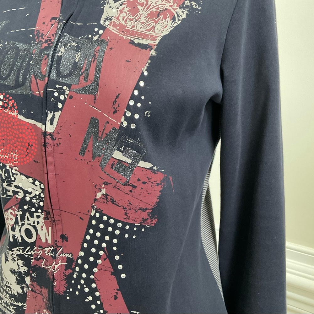 ORLY Hooded Graphic/Stripe Jacket - Picture 4 of 7